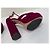 Aquazzura Sandali con platform in velluto fucsia Fuschia - vista 7
