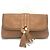 Borsa a pochette Gucci 257030 Marcheche GG con nappina Marrone