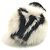 Elastico per capelli in pelliccia Louis Vuitton Nero Beige - vista 3