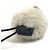 Elastico per capelli in pelliccia Louis Vuitton Nero Beige - vista 4