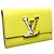 Cartera Louis Vuitton Tri-fold en Lemon Yellow Dorado - vista 3