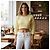 ZIMMERMANN Top corto de tweed texturizado a rayas amarillas con botones náuticos 2 Blanco Amarillo - vista 2