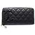 Chanel Classic Long Zip Wallet AP0242 aus schwarzem Lammleder - Ansicht 2