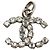 Charm pendente Chanel Coco Mark con strass Argento