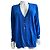 Roberto Cavalli Blauer Cardigan aus Seide und Kaschmir