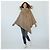 Autre Marque Armani Collezioni Poncho Cape en Fourrure de Lapin Taupe Beige - vue 2