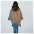 Autre Marque Armani Collezioni Poncho Cape en Fourrure de Lapin Taupe Beige - vue 3