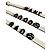 Set di 3 bracciali Valentino in pelle bianca con lettere Bianco - vista 10