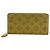 Cartera larga Louis Vuitton Mahina de cuero amarillo