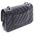 Borsa a tracolla Chanel Matelassé Double Flap Nero - vista 2