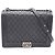 Borsa a tracolla Chanel Boy in pelle di vitello martellata nera Nero