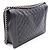 Borsa a tracolla Chanel Boy in pelle di vitello martellata nera Nero - vista 2