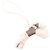 Hermès Accessorio Hermes Buddy Charm Etoupe Stud Marrone Bianco - vista 2