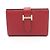 Hermès Tarjetero Hermes Bearn Mini Rouge Grenat Roja