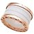 Anello Bulgari "B.Zero1", oro giallo e ceramica bianca. - vista 3