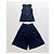 Louis Vuitton Resort 2013 Denim Weste & Culottes Set Blau - Ansicht 4