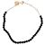 Bracciale Ginette Ny nero in oro rosa