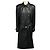 Trench Coat Conneley in ecopelle nera Veronica Beard con dickey Nero