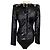 Body a maniche lunghe con paillettes blu navy Alexandre Vauthier - vista 3