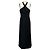 Autre Marque Rosetta Getty Black Ärmelloses Midi-Kleid mit Überkreuz-Ausschnitt