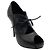 Stivaletti stringati peep toe in pelle nera Fendi Nero