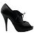 Stivaletti stringati peep toe in pelle nera Fendi Nero - vista 2