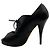 Stivaletti stringati peep toe in pelle nera Fendi Nero - vista 3