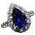 Anello Graff in platino con zaffiro blu taglia 48 Multicolore
