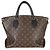 Louis Vuitton Black Monogram Canvas Flower Zipped Tote MM Marrone - vista 2