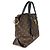 Louis Vuitton Black Monogram Canvas Flower Zipped Tote MM Marrone - vista 4