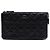 Borsa Clutch Chanel Small CC Quilted Caviar Zip Pouch Nera Nero