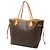 Borsa Tote Louis Vuitton Monogram Neverfull MM Marrone - vista 2