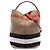 Borsa a secchiello satchel Burberry Ashby Medium Mega Check Canvas Marrone