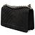 Borsa a tracolla Chanel Boy Flap in camoscio chevron nera misura Old Medium Nero - vista 2