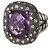 Anello David Yurman Midnight Melange in argento sterling, ametista e diamante