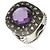 Anello David Yurman Midnight Melange in argento sterling, ametista e diamante - vista 2