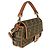 Borsa Medium Baguette Fendi in tela con ricamo FF Verde e Tan Marrone - vista 4