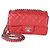 Gabrielle Sac Chanel Mini Rectangular Classic Flap en agneau matelassé rouge