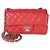 Gabrielle Sac Chanel Mini Rectangular Classic Flap en agneau matelassé rouge - vue 2