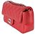 Gabrielle Sac Chanel Mini Rectangular Classic Flap en agneau matelassé rouge - vue 3