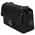 Gabrielle Bolso Mini Rectangular Flap Chanel de piel de cordero acolchada negra Negro - vista 3