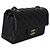 Gabrielle Bolso Mini Rectangular Flap Chanel de piel de cordero acolchada negra Negro - vista 4