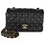 Gabrielle Bolso Mini Rectangular Flap Chanel de piel de cordero acolchada negra Negro - vista 8