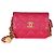 Gabrielle Portamonete Chanel Pink Quilted Caviar Twist Your Buttons con catena Rosa - vista 8