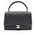 Borsa a mano Chanel Matelassé con manico superiore Nero