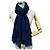 Sciarpa Chanel in cashmere e seta blu navy - vista 7