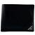 Cartera bi-fold de piel Saffiano Prada Negro