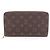 Cartera Louis Vuitton Zippy Organizer Monogram Castaño Monograma