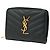 Cartera compacta con cremallera Saint Laurent Cassandra Matelassé Negro
