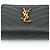 Cartera compacta con cremallera Saint Laurent Cassandra Matelassé Negro - vista 3